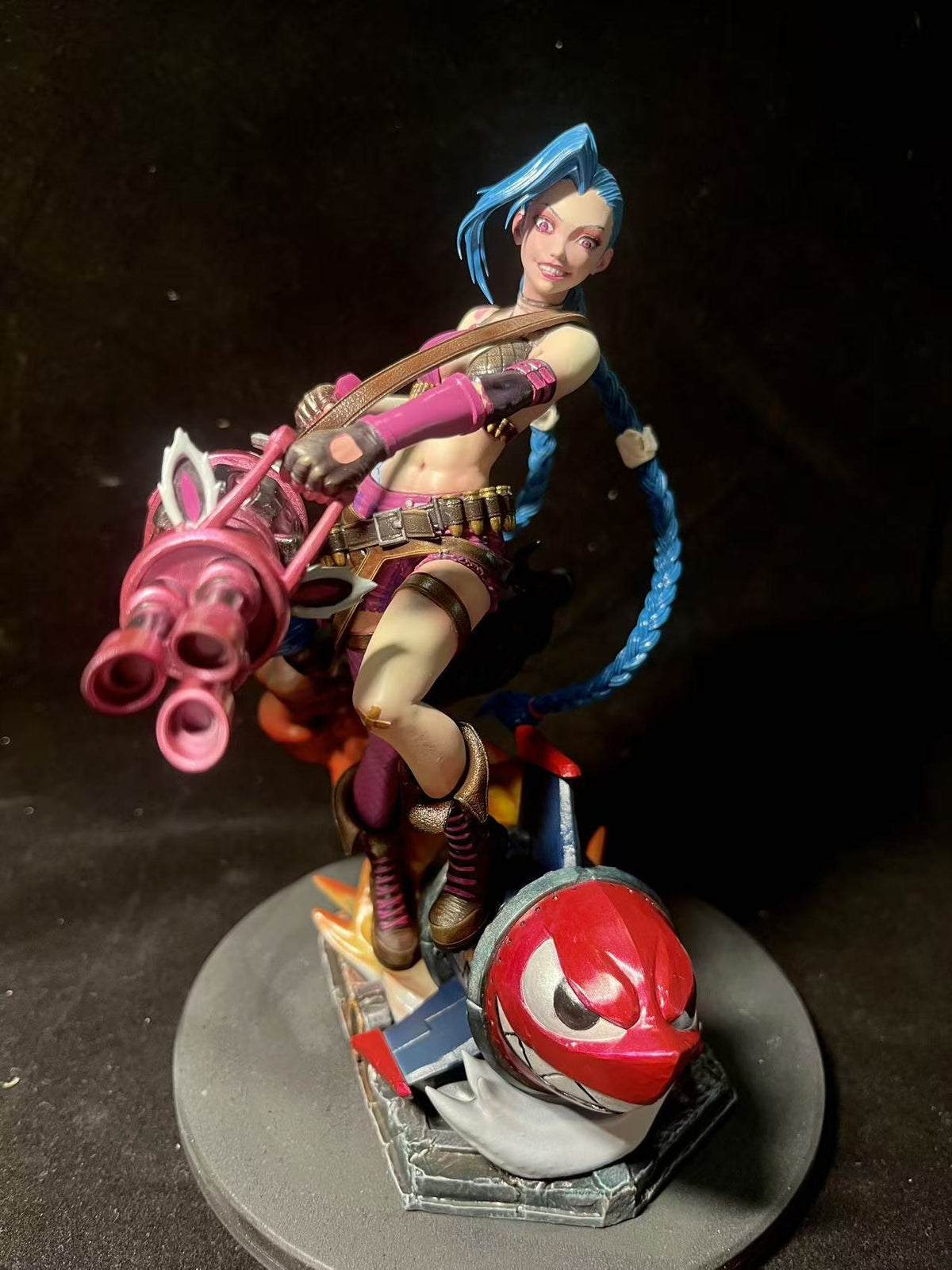 Crimson Arcane Gunner - Hand-Painted Resin Collector Statue image 1
