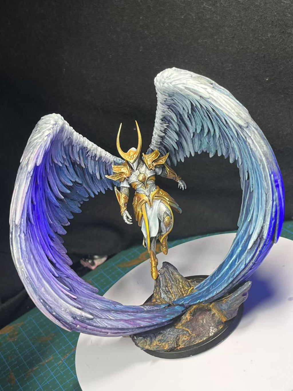 Celestial Wing Valkyrie - Hand-Painted Resin Collector Statue image 1