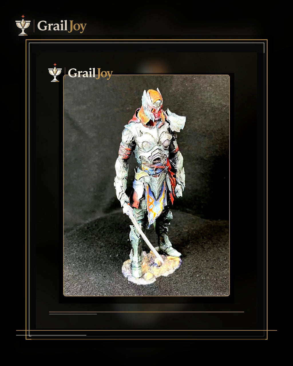 Ashen Oath Swordbearer - Hand-Painted Resin Collector Statue - GrailJoy premium first image