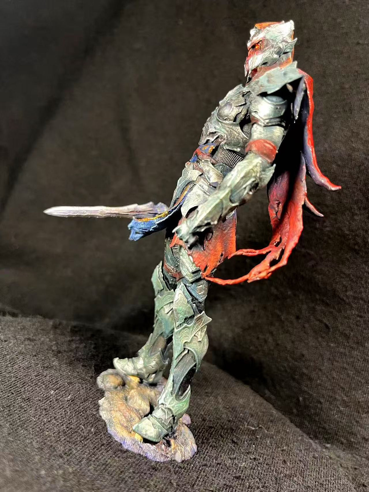 Ember Veil Bladeguard - Hand-Painted Resin Collector Statue image 2