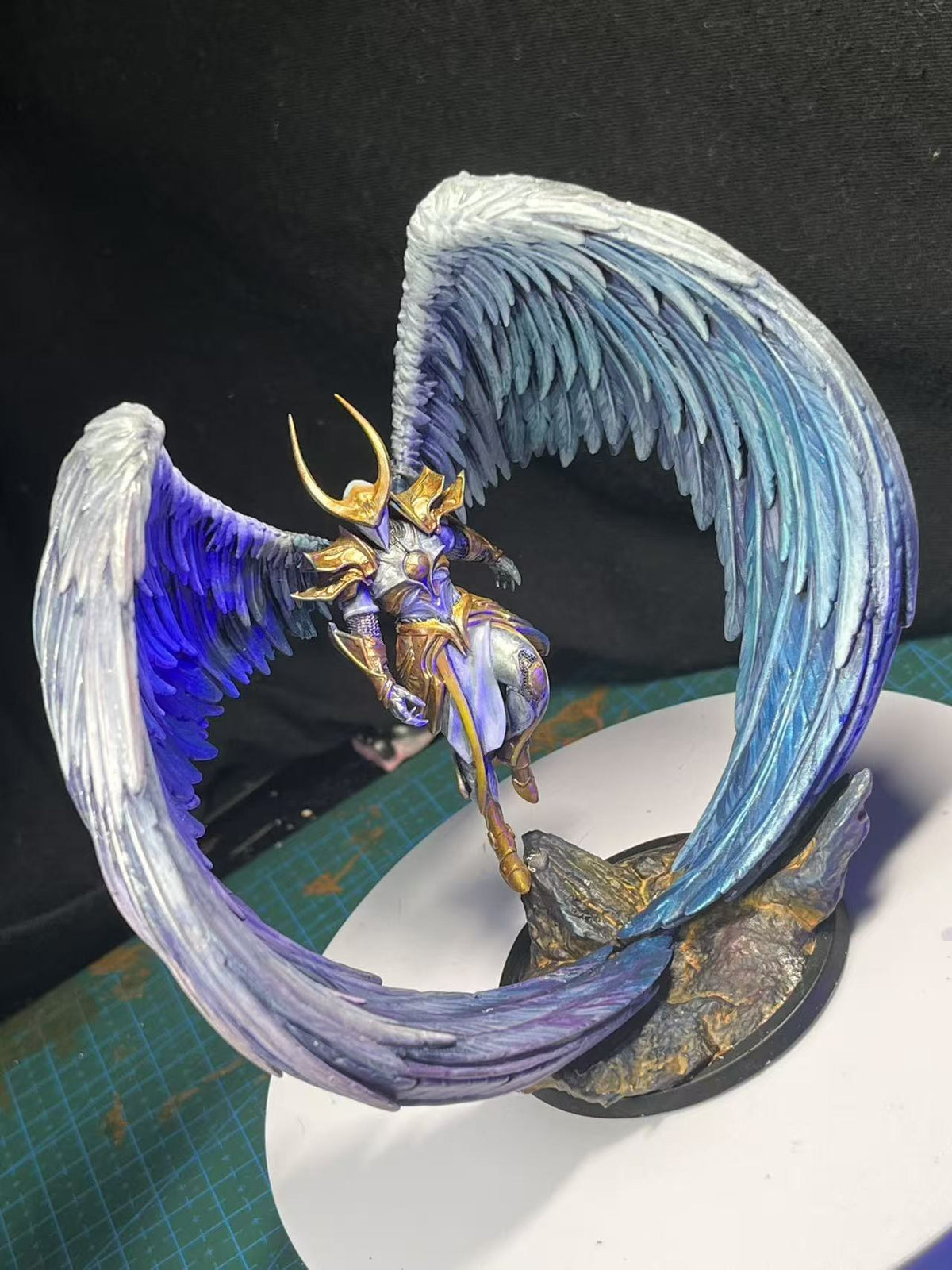 Celestial Wing Valkyrie - Hand-Painted Resin Collector Statue image 2