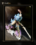 Azure Storm Bladeswoman - Hand-Painted Resin Collector Statue - GrailJoy premium first image