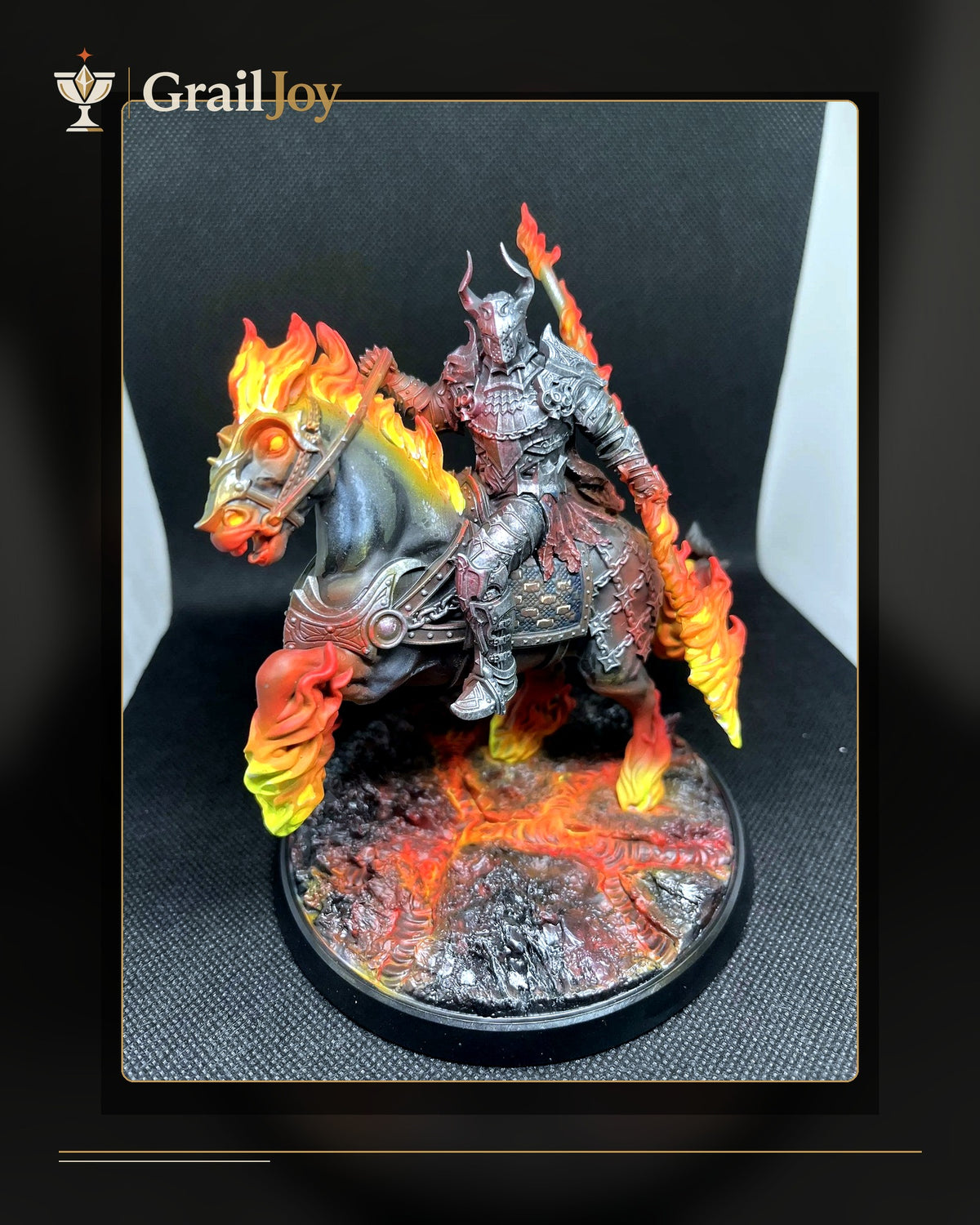 Inferno Beast Rider - Hand-Painted Resin Collector Statue branded first image