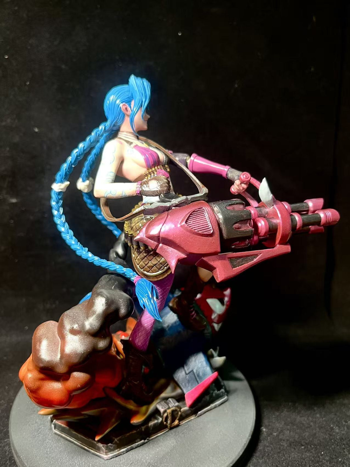 Crimson Arcane Gunner - Hand-Painted Resin Collector Statue image 3