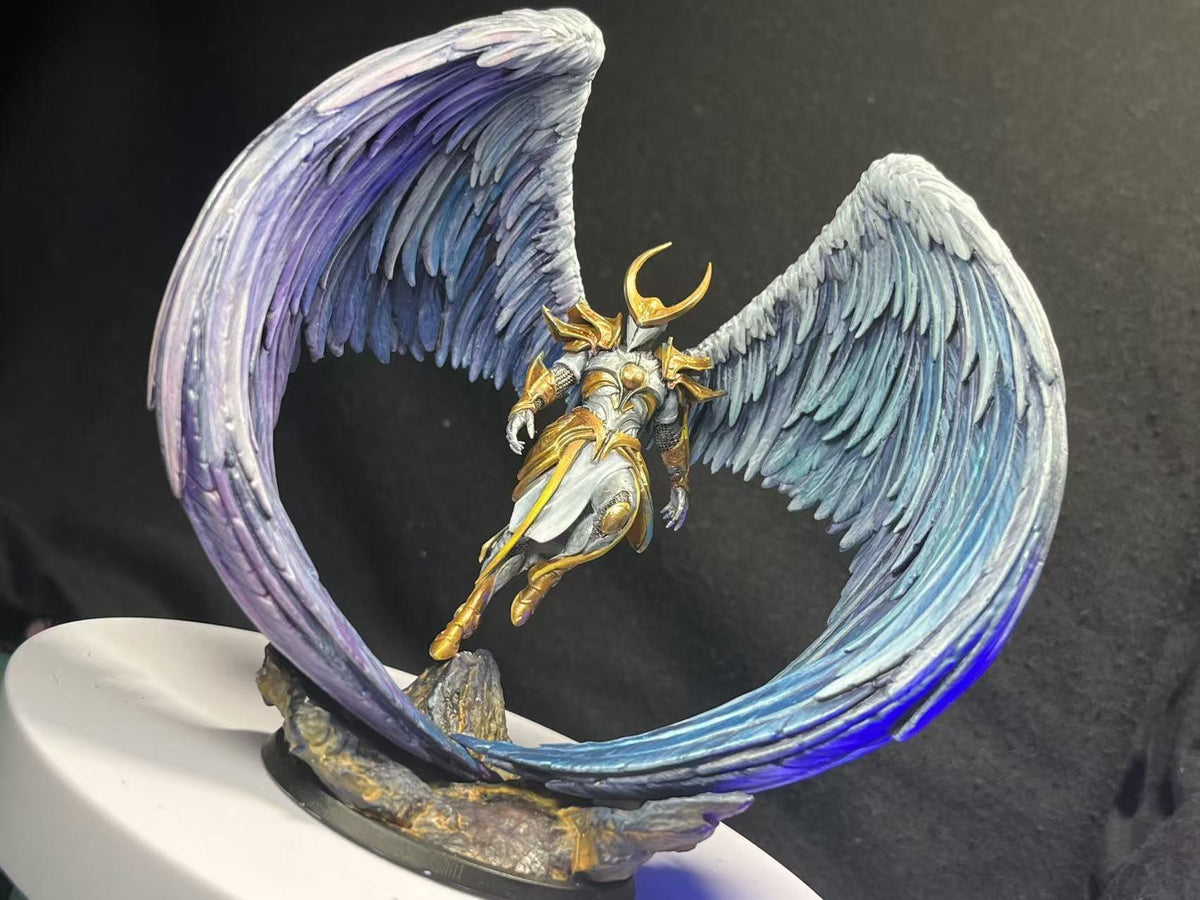 Celestial Wing Valkyrie - Hand-Painted Resin Collector Statue image 3