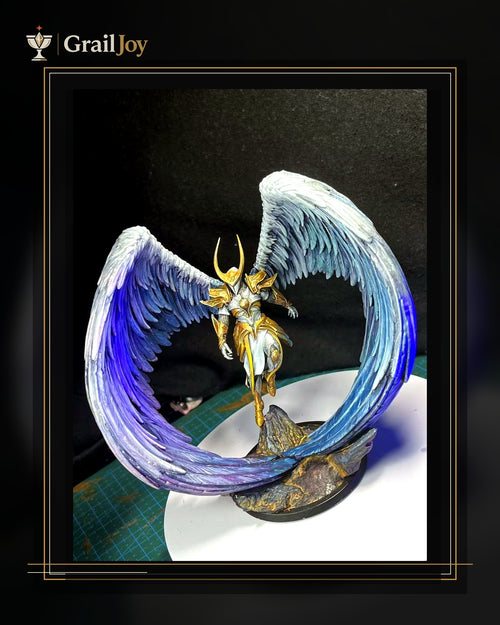 Celestial Wing Valkyrie - Hand-Painted Resin Collector Statue - GrailJoy premium first image