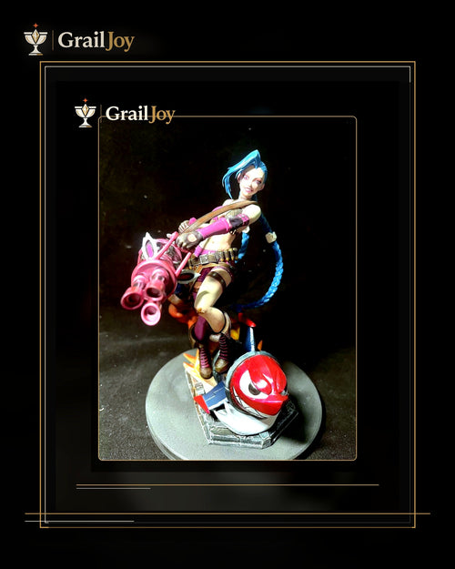 Crimson Arcane Gunner - Hand-Painted Resin Collector Statue - GrailJoy premium first image