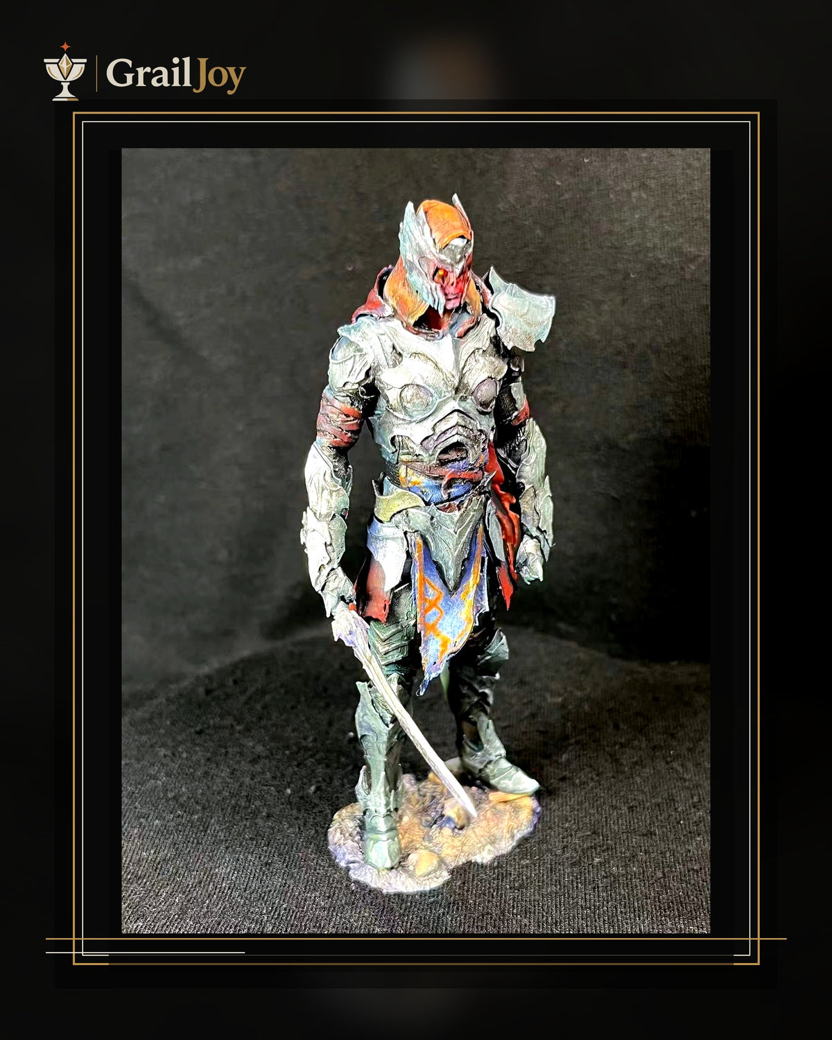 Ember Veil Bladeguard - Hand-Painted Resin Collector Statue - GrailJoy premium first image