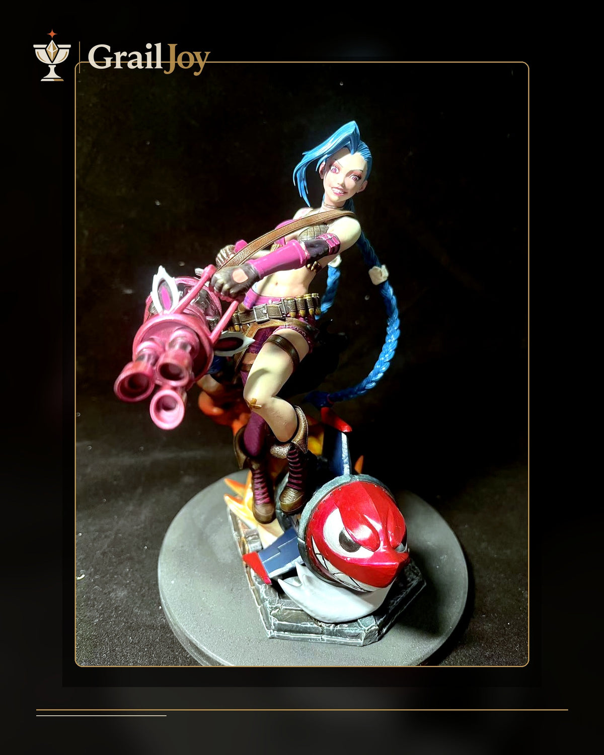 Crimson Arcane Gunner - Hand-Painted Resin Collector Statue branded first image