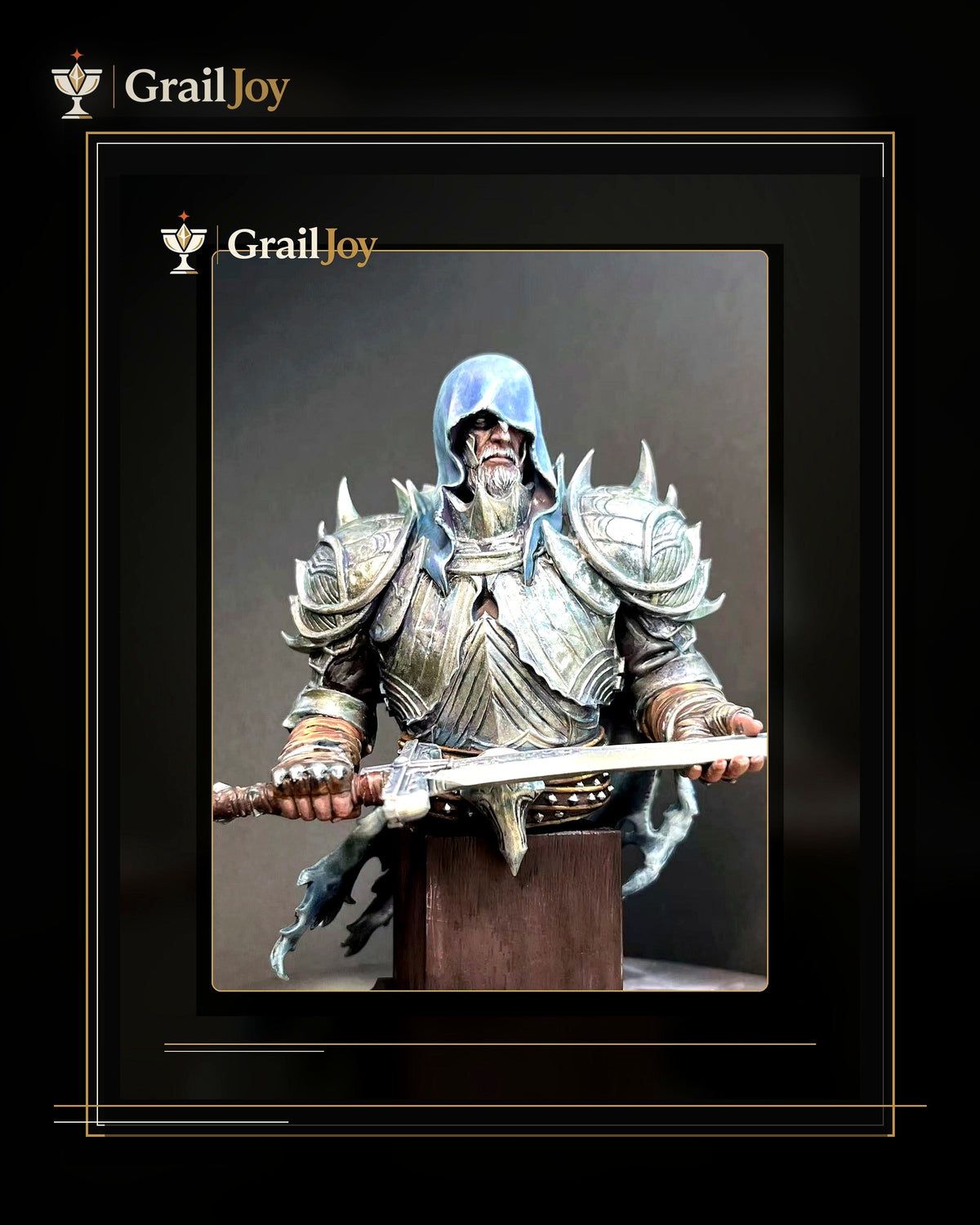 Frostbound Warden - Hand-Painted Resin Collector Statue - GrailJoy premium first image