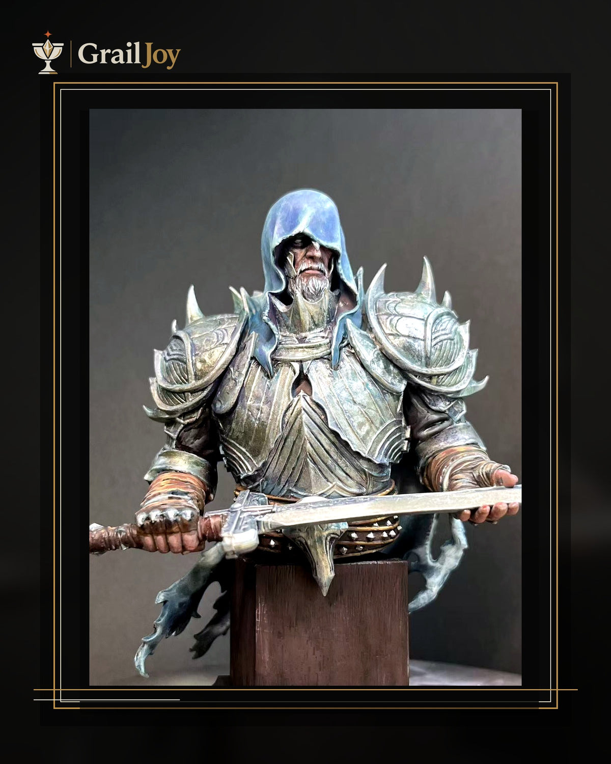 Frostbound Warden - Hand-Painted Resin Collector Statue - GrailJoy premium first image
