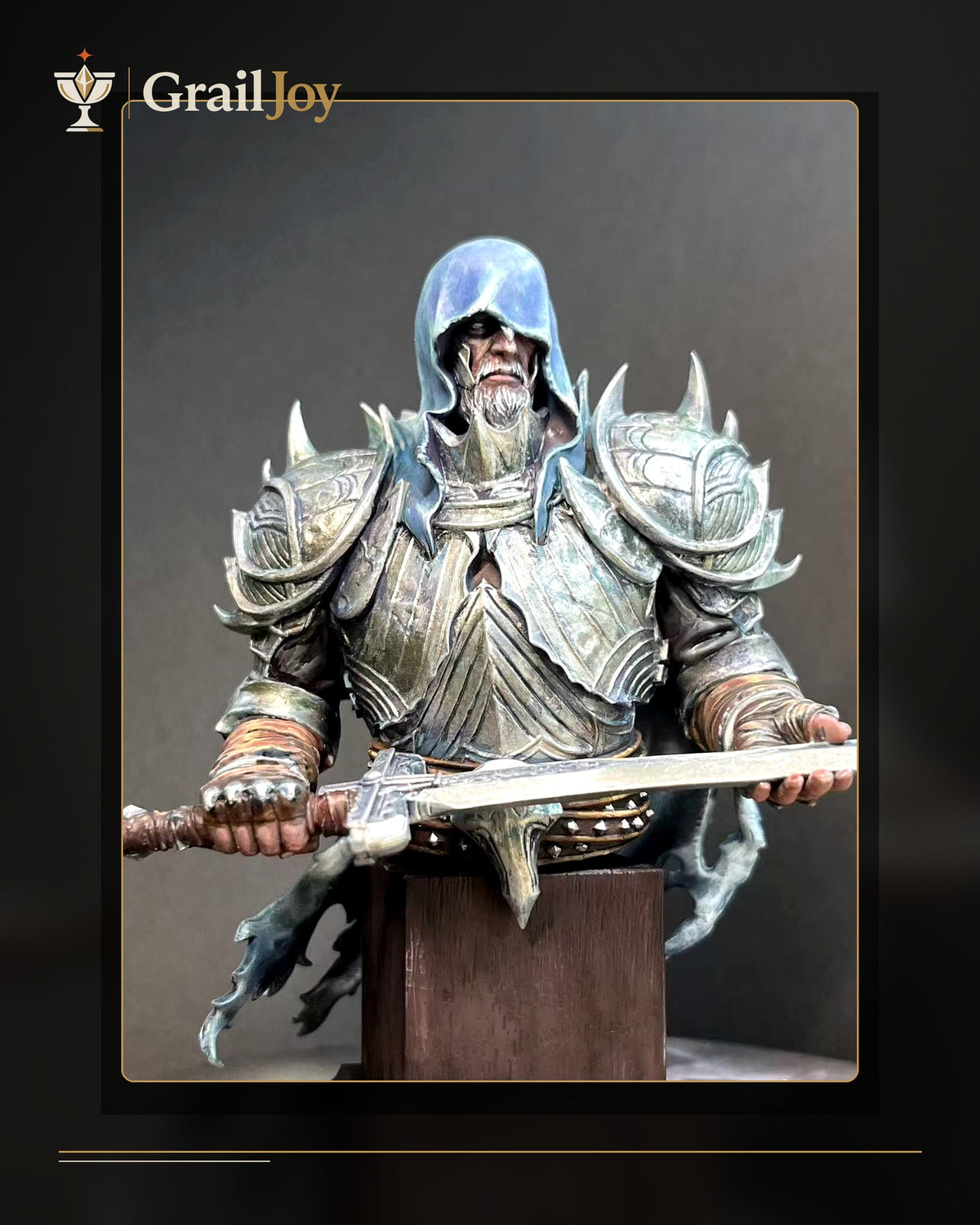 Frostbound Warden - Hand-Painted Resin Collector Statue branded first image