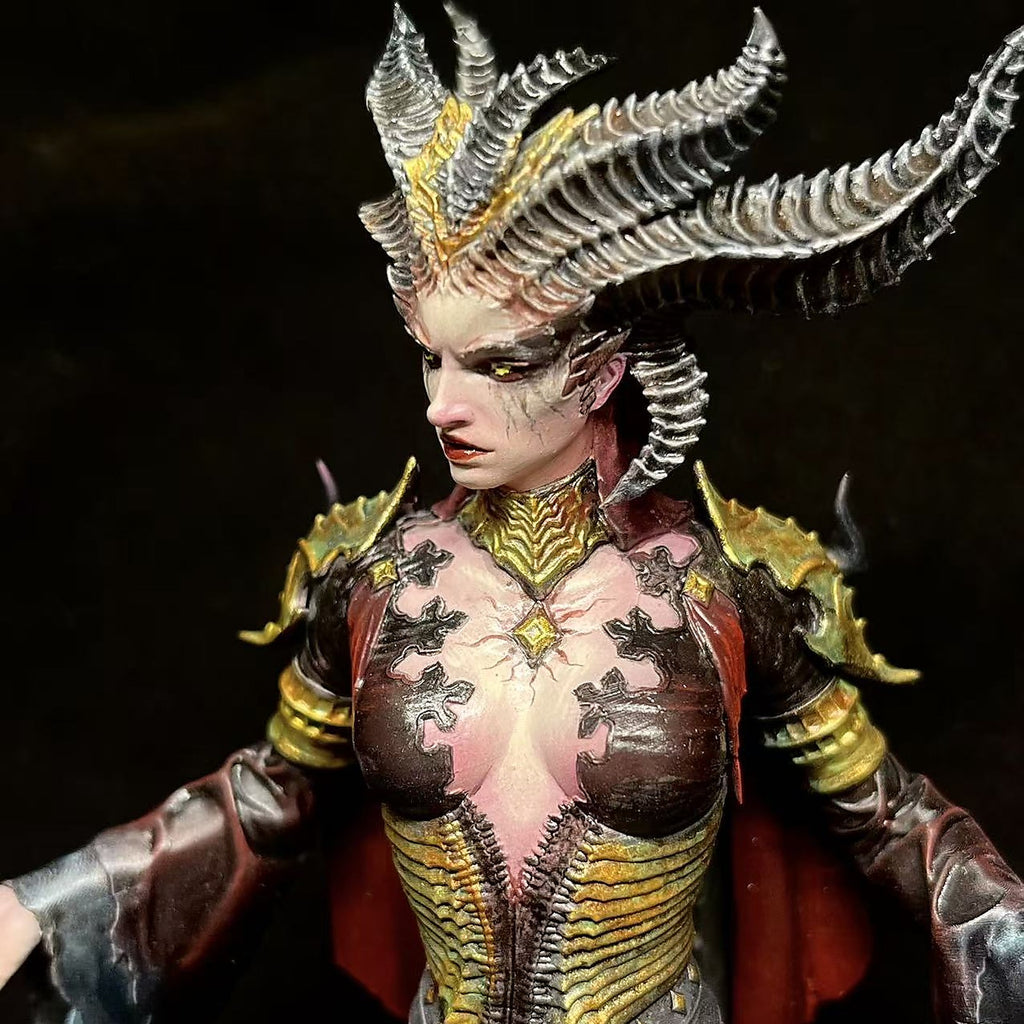 Horned Abyss Queen - Hand-Painted Resin Collector Statue