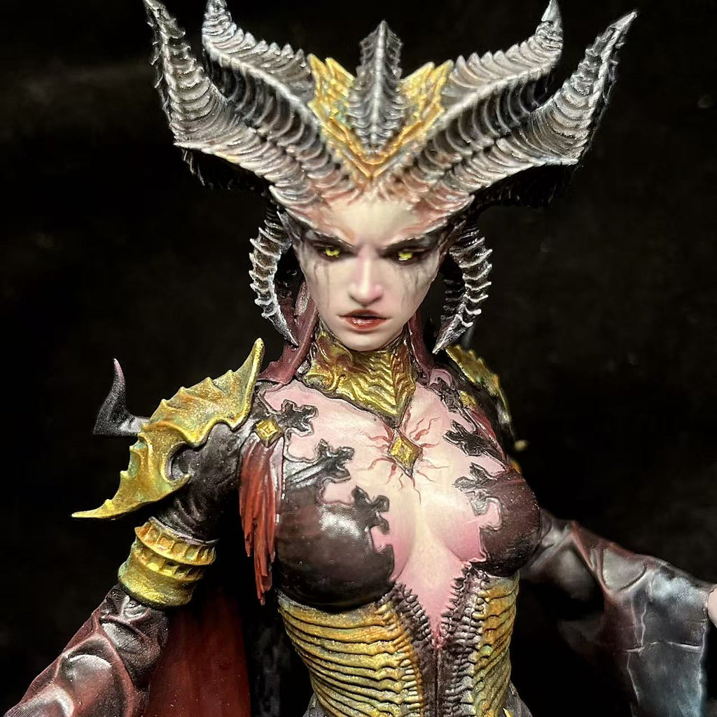 Horned Abyss Queen - Hand-Painted Resin Collector Statue