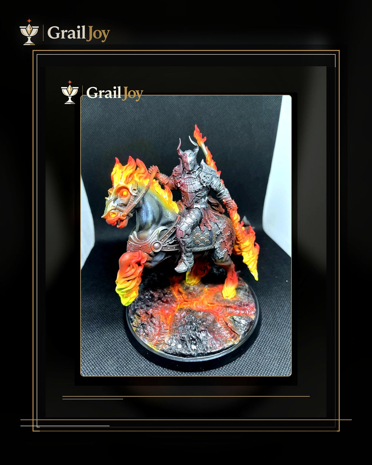 Inferno Beast Rider - Hand-Painted Resin Collector Statue - GrailJoy premium first image