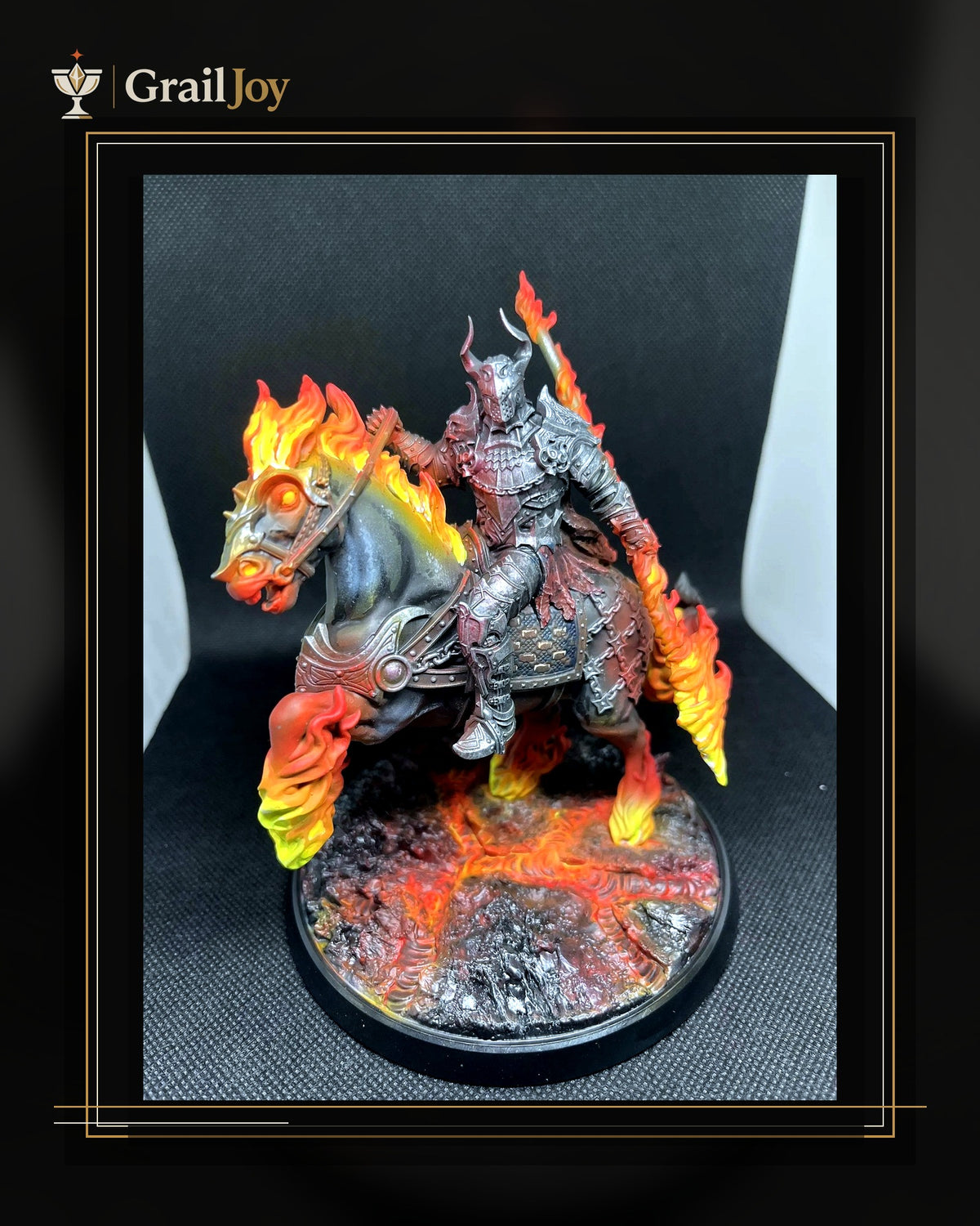 Inferno Beast Rider - Hand-Painted Resin Collector Statue - GrailJoy premium first image
